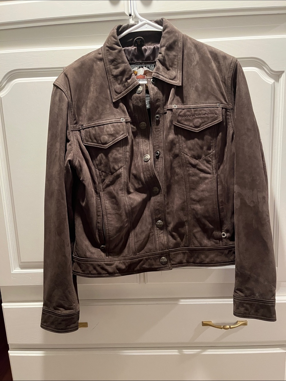Authentic Harley-Davidson Suede Brown Jacket. Size M.